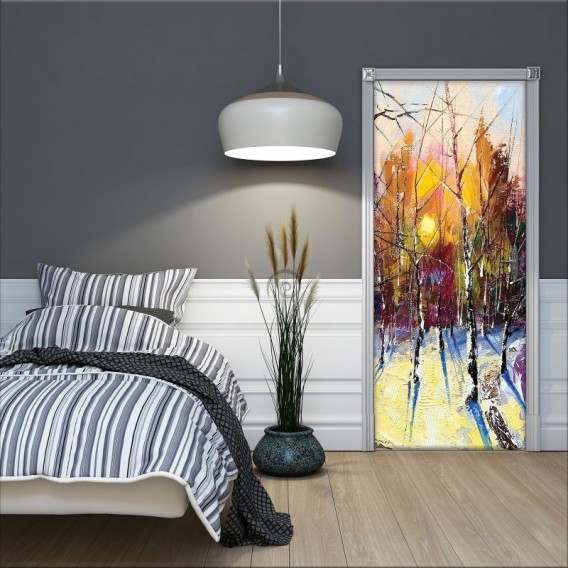 Fototapeta - DV1342 - Farebný maľovaný les