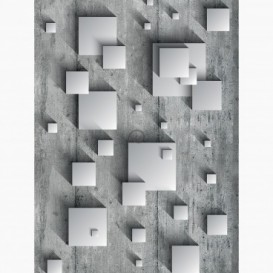 Fototapeta - PL1061 - 3D čtverce na betonové stěně