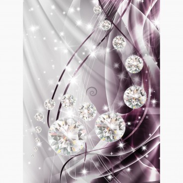 Fototapeta - PL1093 - Grafika s diamantmi - fialová