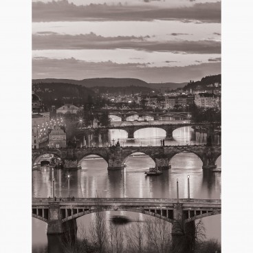 Fototapeta - PL1164 - Čierno-biele mosty na Vltave