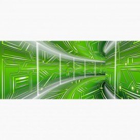 Fototapeta - PA5012 - Zelený 3D tunel