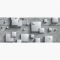 Fototapeta - PA5074 - 3D čtverce na betonové stěně