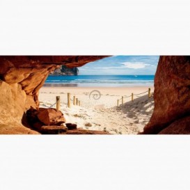 Fototapeta - PA5096 - Výhled z jeskyně na písečnou pláž