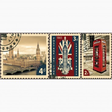 Fototapeta - PA5123 - Poštovní známky Londýn