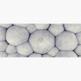 Fototapeta - PA5326 - Sivé 3D bubliny z kameňa