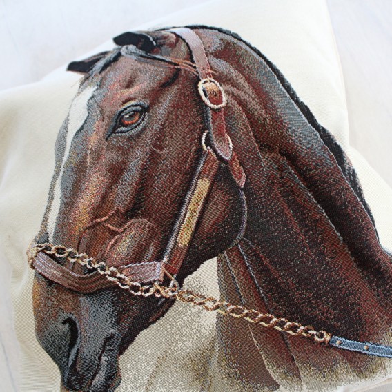 Gobelínová obliečka Hnedý kôň  45x45cm