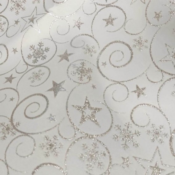 Vánoční oboustranný teflonový ubrus zlatý Spirály
