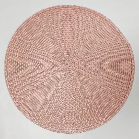 Prestieranie ratan pudrová ružová  kruh 38cm