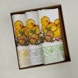 Kuchynské utierky veľkonočné 3set Kuriatka