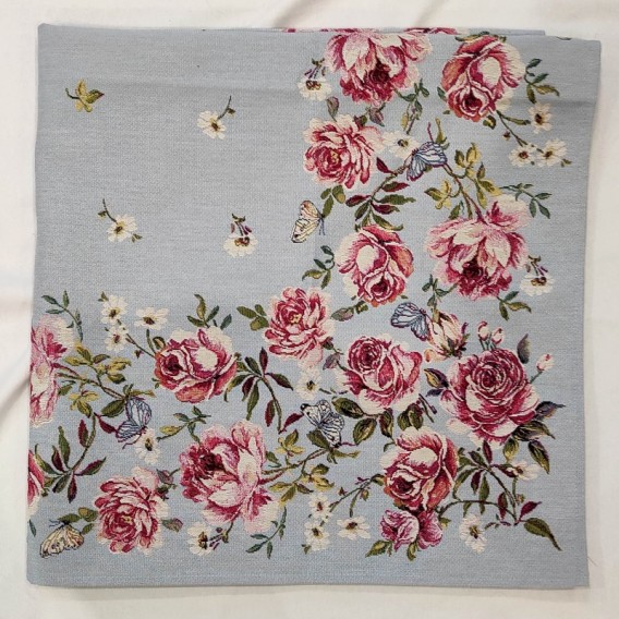 Gobelínový  ubrus Ruže-modrý  100x100cm