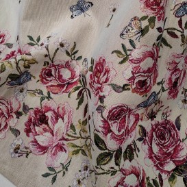 Gobelínový obrus Ruže - béžový 100x100cm