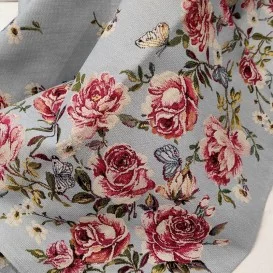 Gobelínový obrus Ruže -modrý 45x140cm