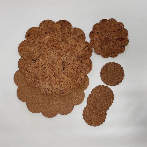 Korkové podložky set 7ks