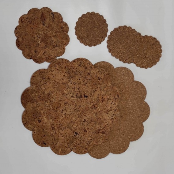 Korkové podložky set 7ks