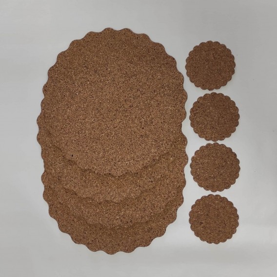 Korkové podložky set 8ks