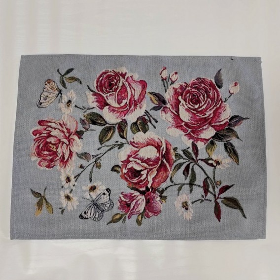 Gobelínový  ubrus Ruže-modrý  100x100cm