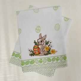 Kuchynské utierky veľkonočné 2set Zajačik 2 zelená