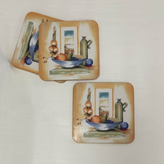 Korkové podložky pod pohár set misa 1 4ks