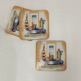 Korkové podložky pod pohár set misa 1 4ks