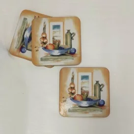 Korkové podložky pod pohár set misa 1 4ks