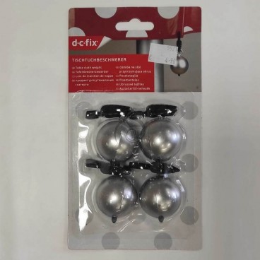 Závažie na obrus guľky strieborné  4ks