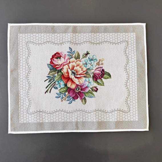 Gobelínový obrus Romantické ruže sivé 40x50cm