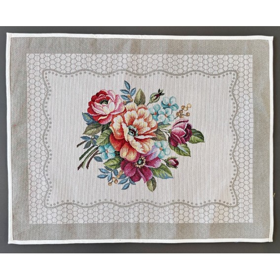 Gobelínový obrus Romantické ruže sivé 40x50cm