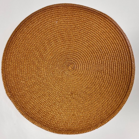 Prostíraní ratan horčice kruh 38cm