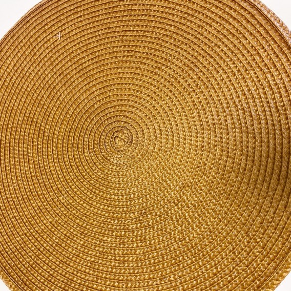 Prostíraní ratan horčice kruh 38cm