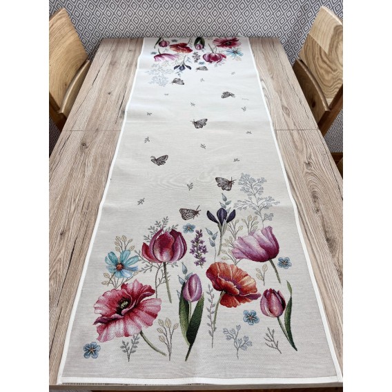 Gobelínový obrus Maky v záhrade 45x140cm