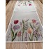 Gobelínový obrus Tulipány šedá 40x100cm