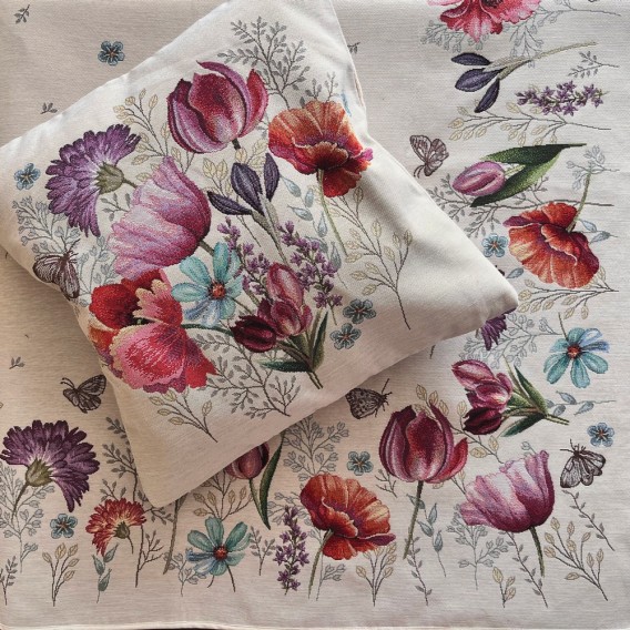 Gobelínová obliečka Maky v záhrade 45x45cm