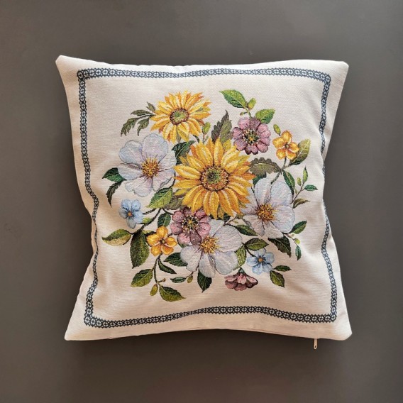 Gobelínová obliečka Slnečnica v záhrade 45x45cm