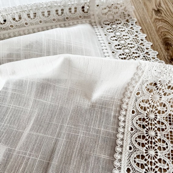 Obrus s krajkou biely 2603 130x170cm