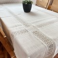 Ubrus s krajkou bílí 2603 130x220cm