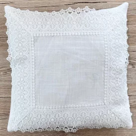 Obliečka na vankúš s krajkou biela 2603 40x40cm