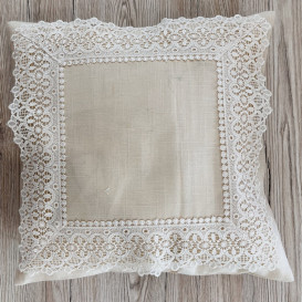 Povlak s krajkou béžová 2814 40x40cm