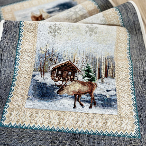 Gobelínový obrus Zima na jareze  40x100cm