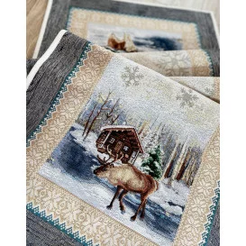 Gobelínový obrus Zima na jareze  40x100cm