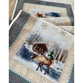 Gobelínový obrus Zima na jezere 40x100cm