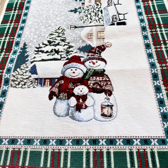 Gobelínový obrus Veselí snehuláci 40x100cm