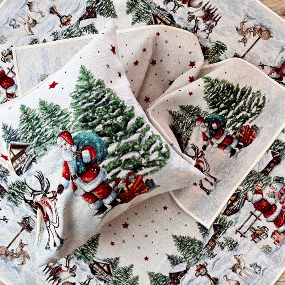 Gobelínový obrus Biele Vianoce 40x100cm