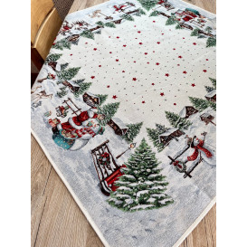 Gobelínový obrus Biele Vianoce 100x100cm