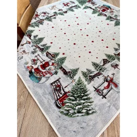 Gobelínový obrus Biele Vianoce 100x100cm