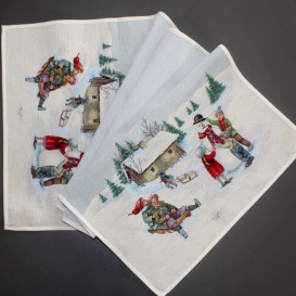 Gobelinový obrus Sánkovačka  40x100cm