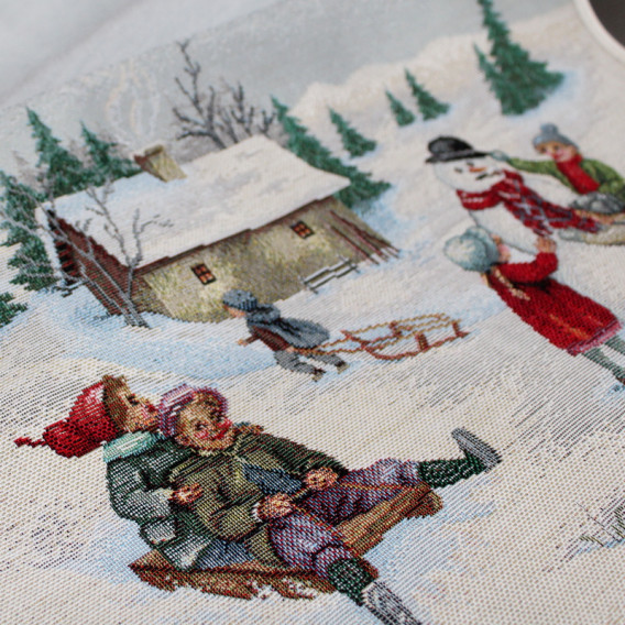 Gobelinový obrus Sánkovačka  100x100cm