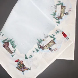 Gobelinový obrus Sánkovačka  100x100cm