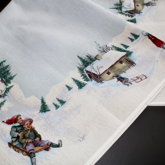 Gobelinový obrus Sánkovačka  100x100cm