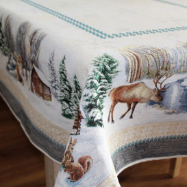 Gobelínový obrus Zima na jezere 140x260cm