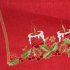 Vánočný vyšívaný ubrus červený - svíčky 5081 40x160cm